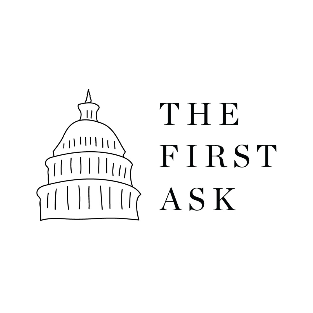 The First Ask Logo.  National dedicated to identifying, elevating, and empowering democratic women to lead in State Legislatures across the country.